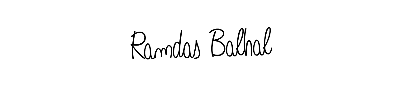 How to make Ramdas Balhal name signature. Use Angelique-Rose-font-FFP style for creating short signs online. This is the latest handwritten sign. Ramdas Balhal signature style 5 images and pictures png