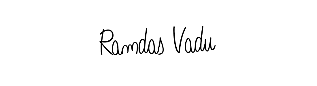 Make a beautiful signature design for name Ramdas Vadu. With this signature (Angelique-Rose-font-FFP) style, you can create a handwritten signature for free. Ramdas Vadu signature style 5 images and pictures png