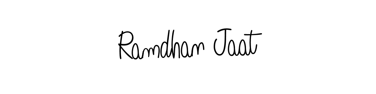 The best way (Angelique-Rose-font-FFP) to make a short signature is to pick only two or three words in your name. The name Ramdhan Jaat include a total of six letters. For converting this name. Ramdhan Jaat signature style 5 images and pictures png