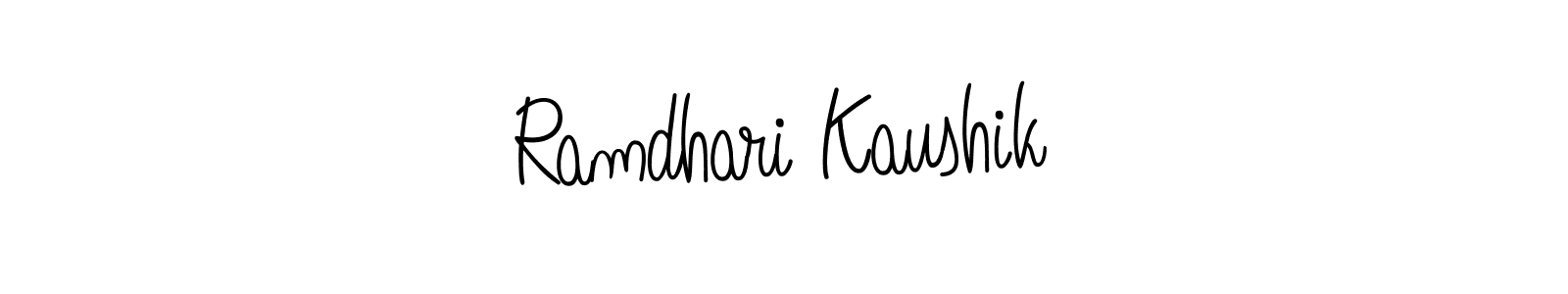 Ramdhari Kaushik stylish signature style. Best Handwritten Sign (Angelique-Rose-font-FFP) for my name. Handwritten Signature Collection Ideas for my name Ramdhari Kaushik. Ramdhari Kaushik signature style 5 images and pictures png