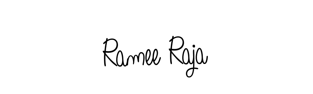 The best way (Angelique-Rose-font-FFP) to make a short signature is to pick only two or three words in your name. The name Ramee Raja include a total of six letters. For converting this name. Ramee Raja signature style 5 images and pictures png