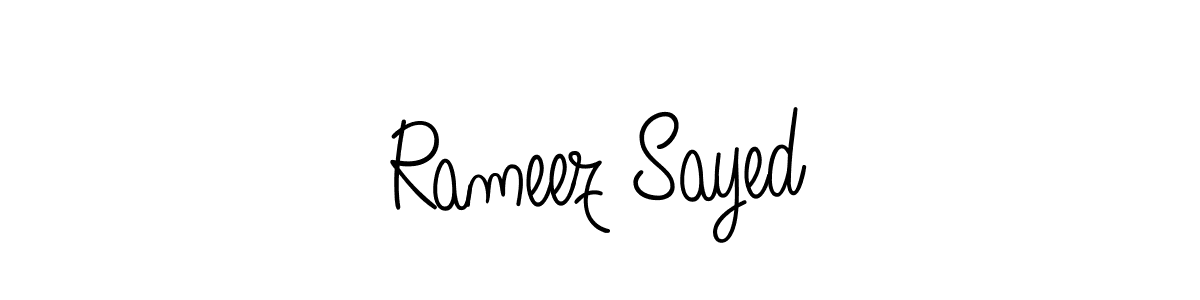How to make Rameez Sayed name signature. Use Angelique-Rose-font-FFP style for creating short signs online. This is the latest handwritten sign. Rameez Sayed signature style 5 images and pictures png