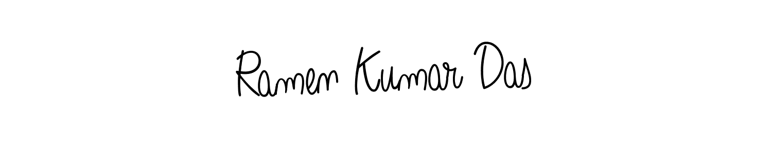 Also we have Ramen Kumar Das name is the best signature style. Create professional handwritten signature collection using Angelique-Rose-font-FFP autograph style. Ramen Kumar Das signature style 5 images and pictures png