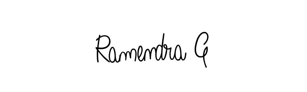 How to make Ramendra G signature? Angelique-Rose-font-FFP is a professional autograph style. Create handwritten signature for Ramendra G name. Ramendra G signature style 5 images and pictures png