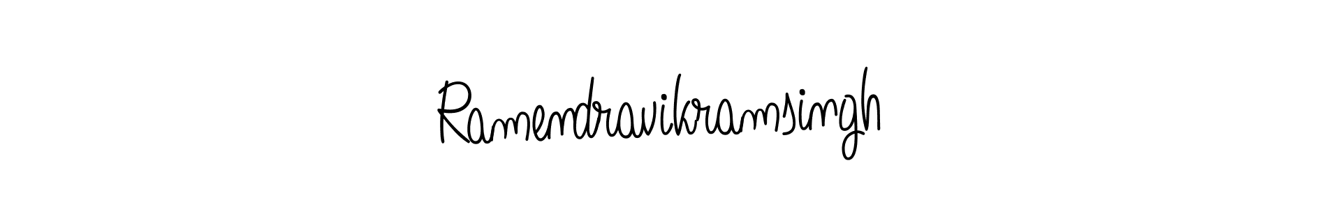 Use a signature maker to create a handwritten signature online. With this signature software, you can design (Angelique-Rose-font-FFP) your own signature for name Ramendravikramsingh. Ramendravikramsingh signature style 5 images and pictures png