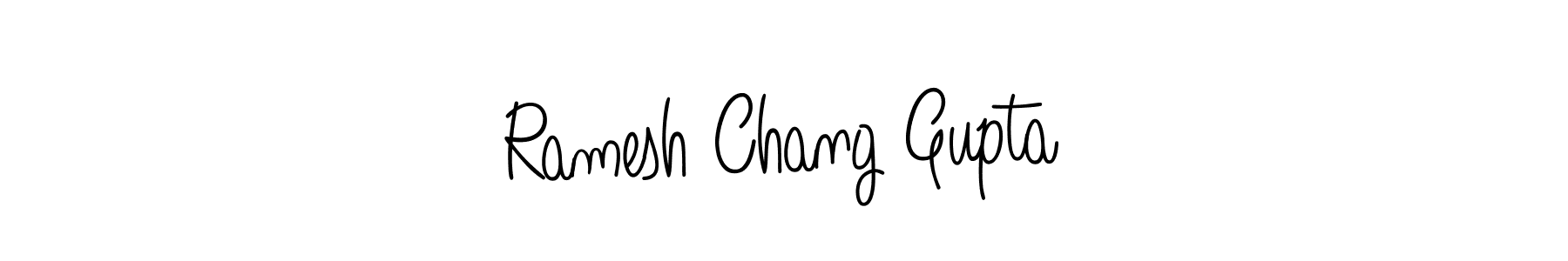 How to make Ramesh Chang Gupta name signature. Use Angelique-Rose-font-FFP style for creating short signs online. This is the latest handwritten sign. Ramesh Chang Gupta signature style 5 images and pictures png