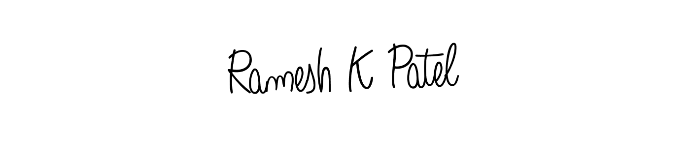 Also we have Ramesh K Patel name is the best signature style. Create professional handwritten signature collection using Angelique-Rose-font-FFP autograph style. Ramesh K Patel signature style 5 images and pictures png