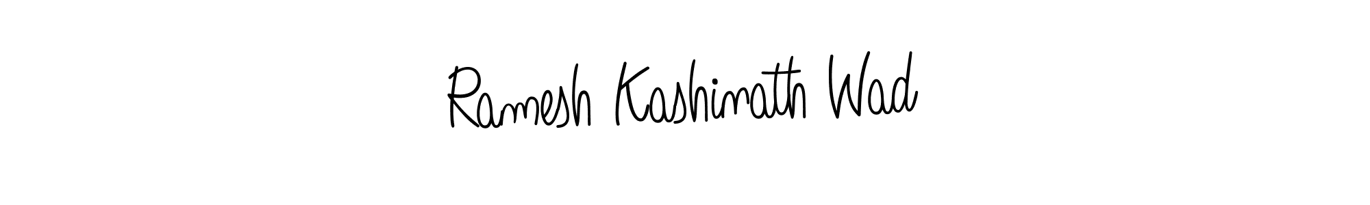 Use a signature maker to create a handwritten signature online. With this signature software, you can design (Angelique-Rose-font-FFP) your own signature for name Ramesh Kashinath Wad. Ramesh Kashinath Wad signature style 5 images and pictures png