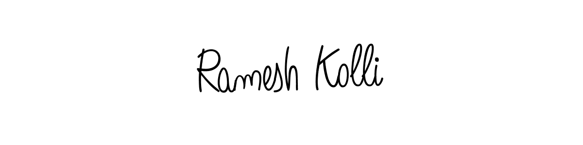 How to make Ramesh Kolli signature? Angelique-Rose-font-FFP is a professional autograph style. Create handwritten signature for Ramesh Kolli name. Ramesh Kolli signature style 5 images and pictures png