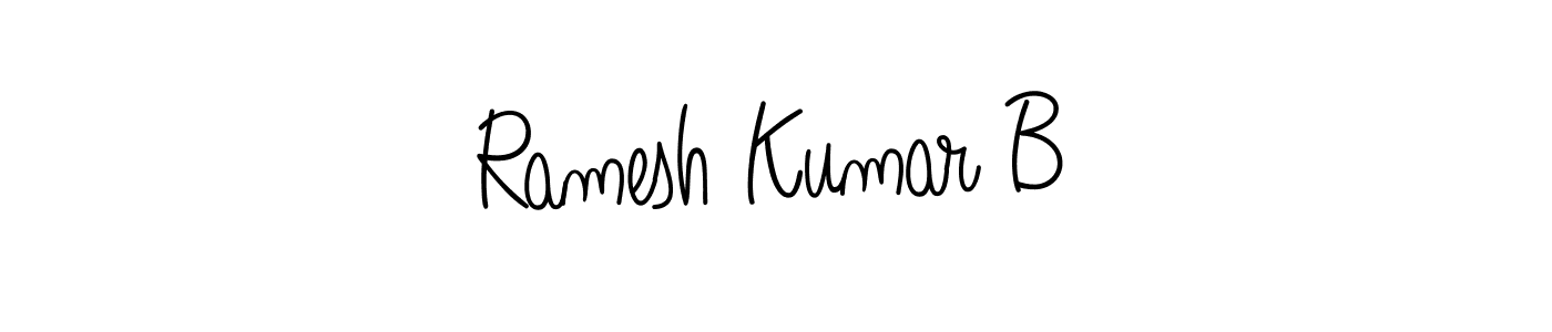 How to make Ramesh Kumar B name signature. Use Angelique-Rose-font-FFP style for creating short signs online. This is the latest handwritten sign. Ramesh Kumar B signature style 5 images and pictures png