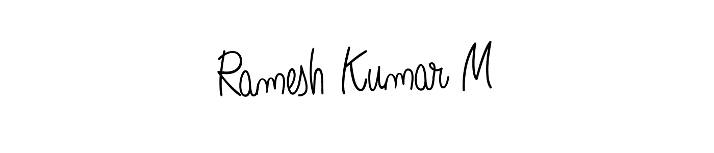 Make a short Ramesh Kumar M signature style. Manage your documents anywhere anytime using Angelique-Rose-font-FFP. Create and add eSignatures, submit forms, share and send files easily. Ramesh Kumar M signature style 5 images and pictures png