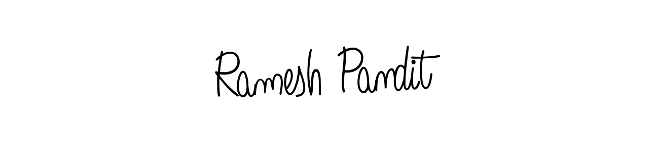 How to make Ramesh Pandit name signature. Use Angelique-Rose-font-FFP style for creating short signs online. This is the latest handwritten sign. Ramesh Pandit signature style 5 images and pictures png