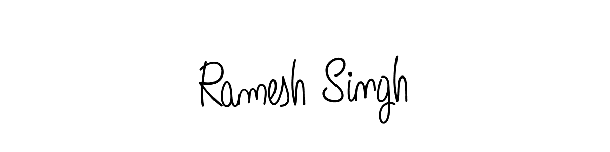 Design your own signature with our free online signature maker. With this signature software, you can create a handwritten (Angelique-Rose-font-FFP) signature for name Ramesh Singh. Ramesh Singh signature style 5 images and pictures png