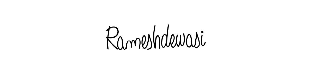 The best way (Angelique-Rose-font-FFP) to make a short signature is to pick only two or three words in your name. The name Rameshdewasi include a total of six letters. For converting this name. Rameshdewasi signature style 5 images and pictures png