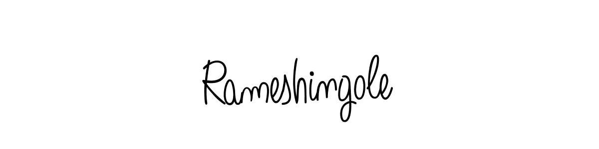 The best way (Angelique-Rose-font-FFP) to make a short signature is to pick only two or three words in your name. The name Rameshingole include a total of six letters. For converting this name. Rameshingole signature style 5 images and pictures png