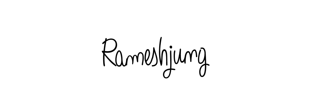 Rameshjung stylish signature style. Best Handwritten Sign (Angelique-Rose-font-FFP) for my name. Handwritten Signature Collection Ideas for my name Rameshjung. Rameshjung signature style 5 images and pictures png