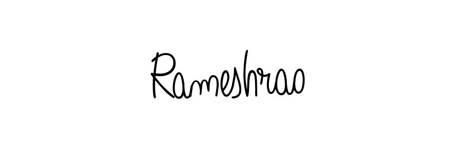Use a signature maker to create a handwritten signature online. With this signature software, you can design (Angelique-Rose-font-FFP) your own signature for name Rameshrao. Rameshrao signature style 5 images and pictures png