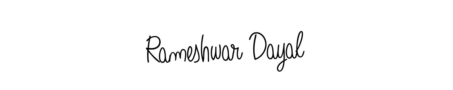 Design your own signature with our free online signature maker. With this signature software, you can create a handwritten (Angelique-Rose-font-FFP) signature for name Rameshwar Dayal. Rameshwar Dayal signature style 5 images and pictures png