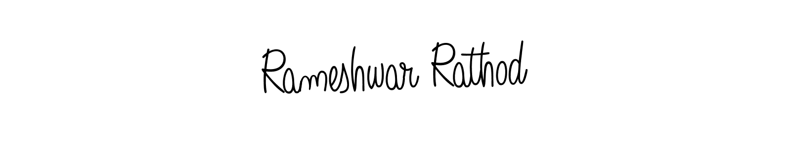 How to make Rameshwar Rathod name signature. Use Angelique-Rose-font-FFP style for creating short signs online. This is the latest handwritten sign. Rameshwar Rathod signature style 5 images and pictures png