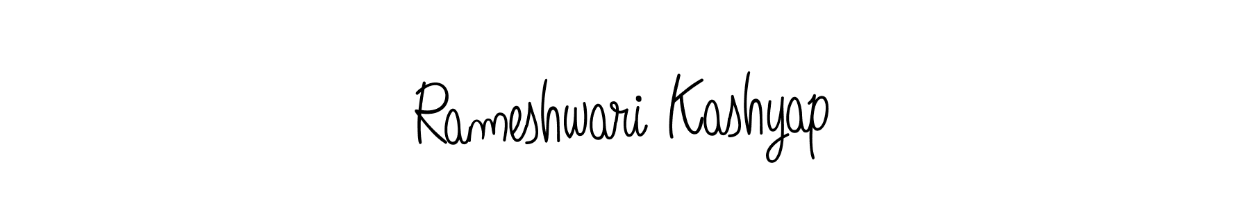 Make a beautiful signature design for name Rameshwari Kashyap. With this signature (Angelique-Rose-font-FFP) style, you can create a handwritten signature for free. Rameshwari Kashyap signature style 5 images and pictures png