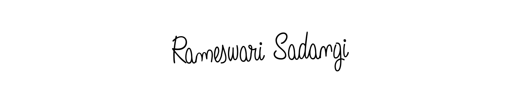 Angelique-Rose-font-FFP is a professional signature style that is perfect for those who want to add a touch of class to their signature. It is also a great choice for those who want to make their signature more unique. Get Rameswari Sadangi name to fancy signature for free. Rameswari Sadangi signature style 5 images and pictures png