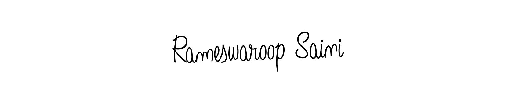 Make a short Rameswaroop Saini signature style. Manage your documents anywhere anytime using Angelique-Rose-font-FFP. Create and add eSignatures, submit forms, share and send files easily. Rameswaroop Saini signature style 5 images and pictures png
