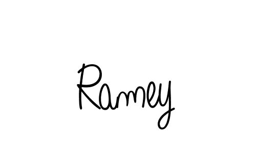 Design your own signature with our free online signature maker. With this signature software, you can create a handwritten (Angelique-Rose-font-FFP) signature for name Ramey. Ramey signature style 5 images and pictures png