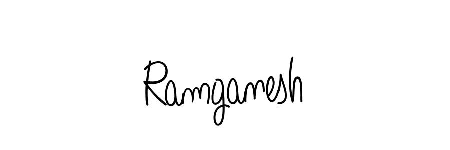 Design your own signature with our free online signature maker. With this signature software, you can create a handwritten (Angelique-Rose-font-FFP) signature for name Ramganesh. Ramganesh signature style 5 images and pictures png