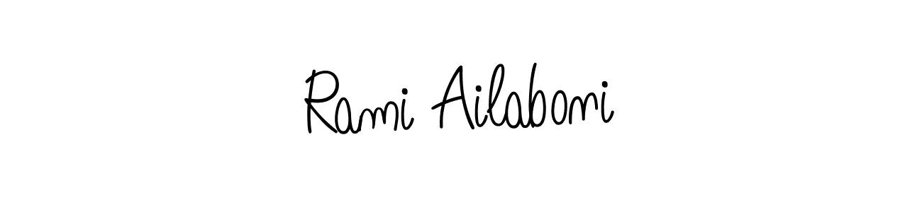 Rami Ailaboni stylish signature style. Best Handwritten Sign (Angelique-Rose-font-FFP) for my name. Handwritten Signature Collection Ideas for my name Rami Ailaboni. Rami Ailaboni signature style 5 images and pictures png
