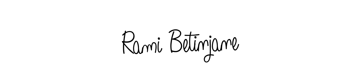 Similarly Angelique-Rose-font-FFP is the best handwritten signature design. Signature creator online .You can use it as an online autograph creator for name Rami Betinjane. Rami Betinjane signature style 5 images and pictures png