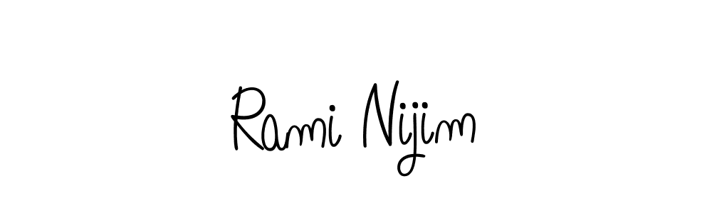 Check out images of Autograph of Rami Nijim name. Actor Rami Nijim Signature Style. Angelique-Rose-font-FFP is a professional sign style online. Rami Nijim signature style 5 images and pictures png