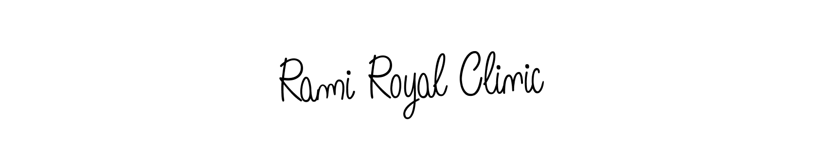 How to Draw Rami Royal Clinic signature style? Angelique-Rose-font-FFP is a latest design signature styles for name Rami Royal Clinic. Rami Royal Clinic signature style 5 images and pictures png