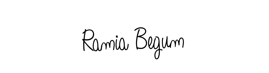 How to Draw Ramia Begum signature style? Angelique-Rose-font-FFP is a latest design signature styles for name Ramia Begum. Ramia Begum signature style 5 images and pictures png