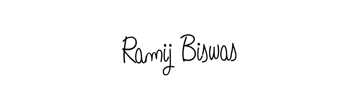 How to make Ramij Biswas name signature. Use Angelique-Rose-font-FFP style for creating short signs online. This is the latest handwritten sign. Ramij Biswas signature style 5 images and pictures png