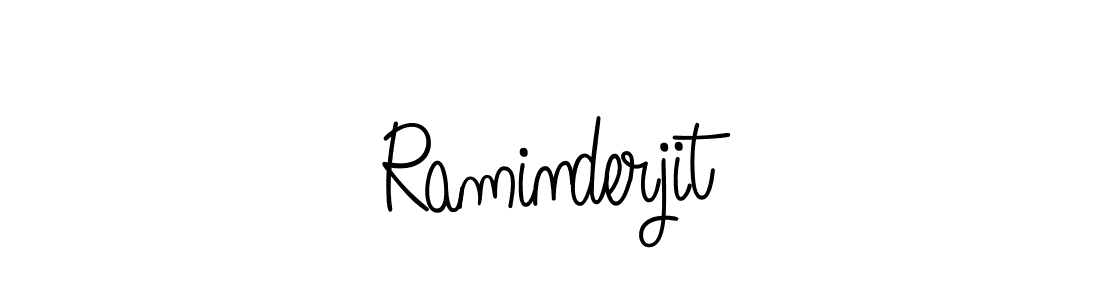 Also we have Raminderjit name is the best signature style. Create professional handwritten signature collection using Angelique-Rose-font-FFP autograph style. Raminderjit signature style 5 images and pictures png