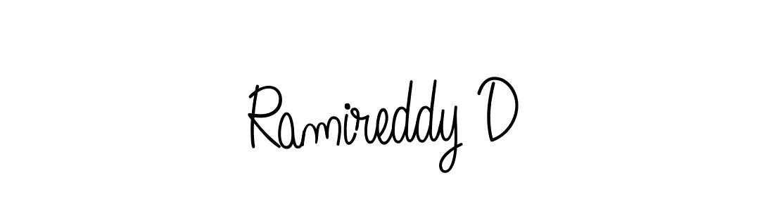 Make a beautiful signature design for name Ramireddy D. With this signature (Angelique-Rose-font-FFP) style, you can create a handwritten signature for free. Ramireddy D signature style 5 images and pictures png