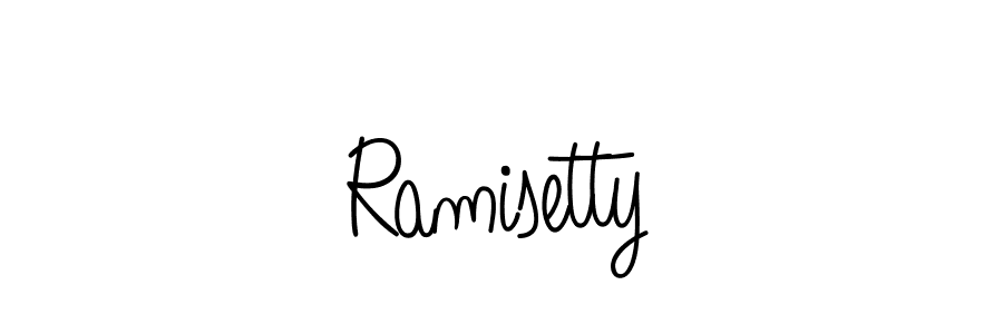 You should practise on your own different ways (Angelique-Rose-font-FFP) to write your name (Ramisetty) in signature. don't let someone else do it for you. Ramisetty signature style 5 images and pictures png