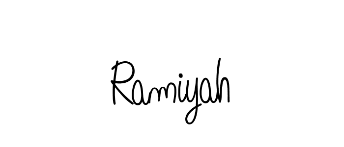 Also we have Ramiyah name is the best signature style. Create professional handwritten signature collection using Angelique-Rose-font-FFP autograph style. Ramiyah signature style 5 images and pictures png