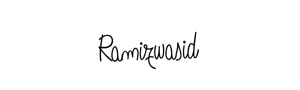 Use a signature maker to create a handwritten signature online. With this signature software, you can design (Angelique-Rose-font-FFP) your own signature for name Ramizwasid. Ramizwasid signature style 5 images and pictures png