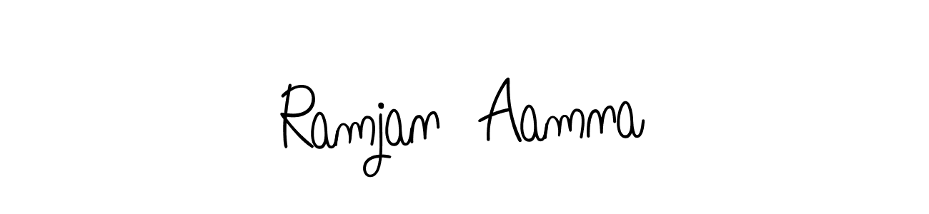 How to make Ramjan  Aamna signature? Angelique-Rose-font-FFP is a professional autograph style. Create handwritten signature for Ramjan  Aamna name. Ramjan  Aamna signature style 5 images and pictures png