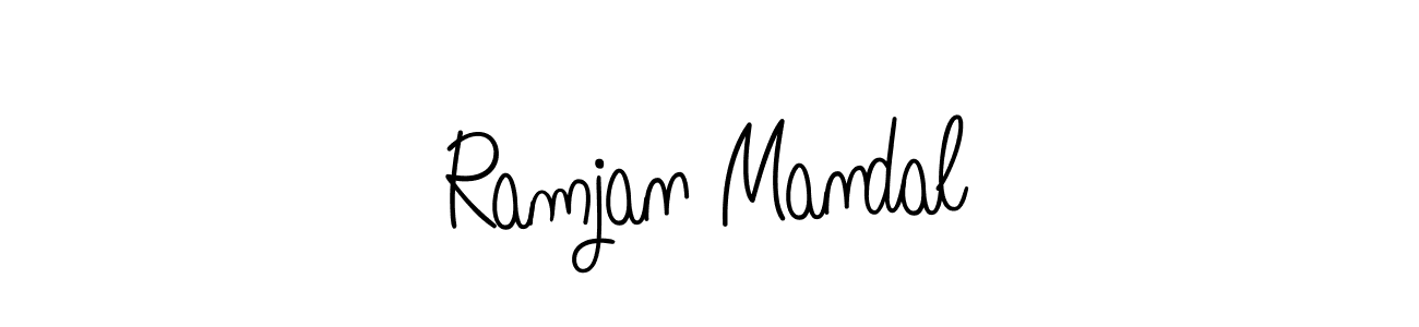 Use a signature maker to create a handwritten signature online. With this signature software, you can design (Angelique-Rose-font-FFP) your own signature for name Ramjan Mandal. Ramjan Mandal signature style 5 images and pictures png