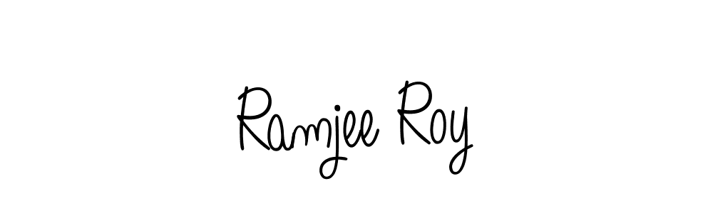 Create a beautiful signature design for name Ramjee Roy. With this signature (Angelique-Rose-font-FFP) fonts, you can make a handwritten signature for free. Ramjee Roy signature style 5 images and pictures png