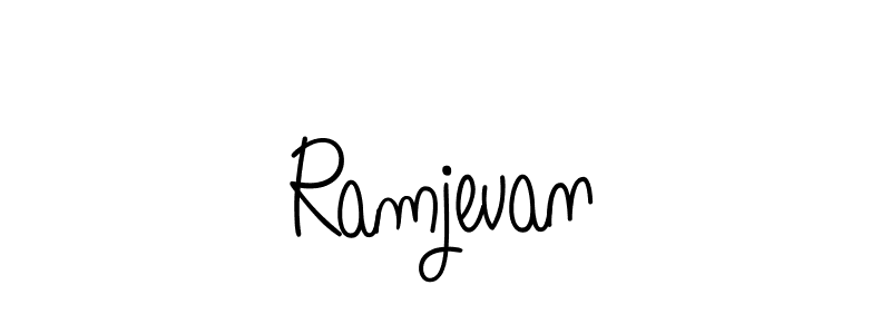 You should practise on your own different ways (Angelique-Rose-font-FFP) to write your name (Ramjevan) in signature. don't let someone else do it for you. Ramjevan signature style 5 images and pictures png