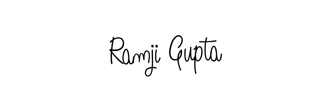 Make a beautiful signature design for name Ramji Gupta. With this signature (Angelique-Rose-font-FFP) style, you can create a handwritten signature for free. Ramji Gupta signature style 5 images and pictures png