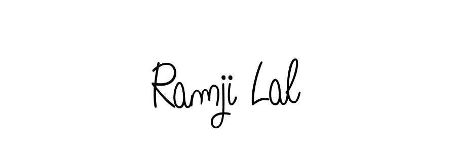 Design your own signature with our free online signature maker. With this signature software, you can create a handwritten (Angelique-Rose-font-FFP) signature for name Ramji Lal. Ramji Lal signature style 5 images and pictures png