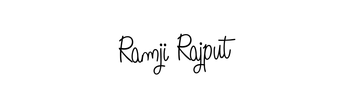 Make a beautiful signature design for name Ramji Rajput. With this signature (Angelique-Rose-font-FFP) style, you can create a handwritten signature for free. Ramji Rajput signature style 5 images and pictures png