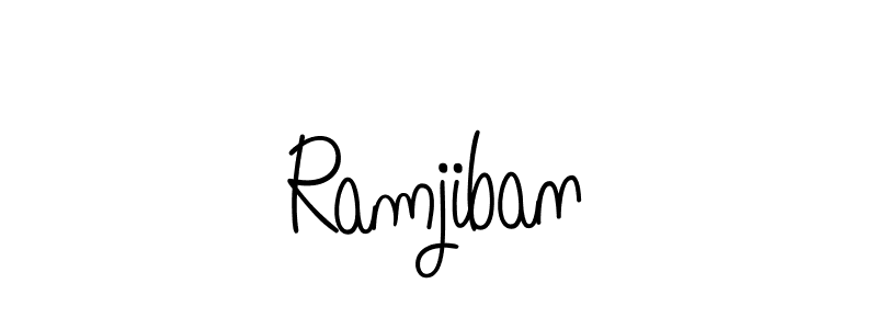 Make a beautiful signature design for name Ramjiban. With this signature (Angelique-Rose-font-FFP) style, you can create a handwritten signature for free. Ramjiban signature style 5 images and pictures png