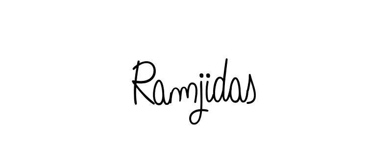 You should practise on your own different ways (Angelique-Rose-font-FFP) to write your name (Ramjidas) in signature. don't let someone else do it for you. Ramjidas signature style 5 images and pictures png