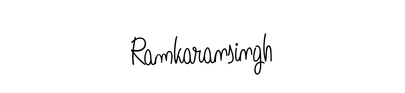 Make a beautiful signature design for name Ramkaransingh. With this signature (Angelique-Rose-font-FFP) style, you can create a handwritten signature for free. Ramkaransingh signature style 5 images and pictures png
