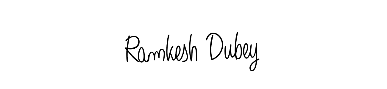 You should practise on your own different ways (Angelique-Rose-font-FFP) to write your name (Ramkesh Dubey) in signature. don't let someone else do it for you. Ramkesh Dubey signature style 5 images and pictures png